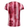 thumbnail image 5 of Clerance-Sale Mens Shirts Fashion Digital Gradient Printing Short Sleeve Men's T-shirts Stylish Big & Tall Plus Mens Tops Workout Trendy Crew Neck Daily Tank Tops Men(Hot Pink,L), 5 of 5