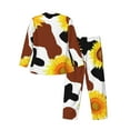 thumbnail image 2 of Bingfone Men'S Pajama Set 2 Piece Loungewear Pjs, Long Sleeve With Pajama Pants-Cow Print Sunflower, 2 of 9