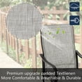thumbnail image 3 of UDPATIO Patio Swivel Chairs Set of 2, High Back Outdoor Dining Chairs for Lawn Garden Backyard, Gray, 3 of 9