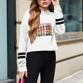 thumbnail image 2 of Little Girls' Fashion Sweatshirts Kids Casual Loose Active Full Sleeves Hoodies Hooded Short Letter Print Striped Teen Crop Cute Pullover Tops Clothes for Girls Size 6-7T, 2 of 4