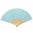 thumbnail image 2 of Folding Hand Fans,Bamboo Paper Fan,Portable Foldable Fan,Paper Hand Fan for Cosplay Dancing Decoration Party,for Wedding,Party,Home Decoration & Cultural Gift(Blue), 2 of 2