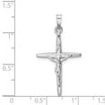 thumbnail image 2 of 14K White Gold Charm Pendant Themed 34 mm 19 Inri Crucifix, 2 of 3