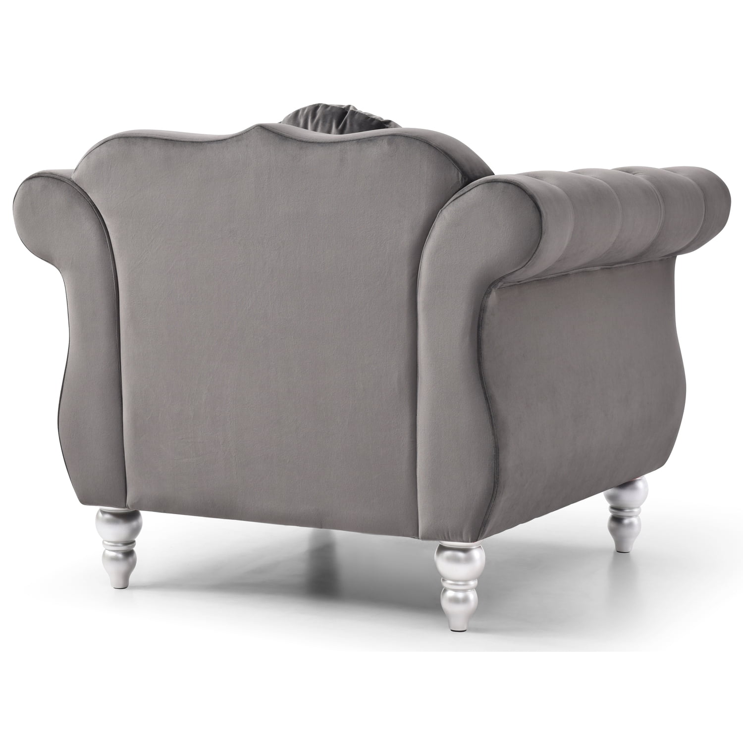 Glory Furniture Hollywood Velvet Chair in Dark Gray