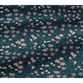 thumbnail image 5 of oneOone Cotton Jersey Teal Blue Fabric Leaves & Flower Craft Projects Decor Fabric Printed By The Yard 58 Inch Wide-BD, 5 of 6