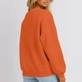 thumbnail image 6 of Women's Fashion Solid Color Casual Long Sleeve Hoodie for Everyday Comfort and Versatile Wear with Modern Design,Orange,2XL, 6 of 7