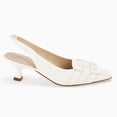 thumbnail image 2 of Women Sling Back Kitten Heels Low Dress Shoes Slingback Pumps Pointed Closed Toe Comfortable Party Office Sandals, 2 of 5