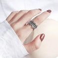 thumbnail image 2 of Unatoiry Bagues Géométriques Vintage Époustouflantes Argent Empilables 1ensemble, 2 of 6
