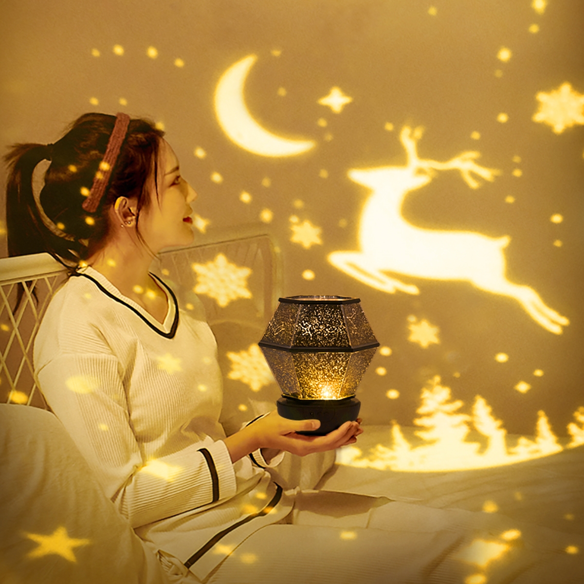 12 Sets of Films, Projector Night Light for Kids, Star Galaxy Projector for Kids Bedroom, Ceiling, Night Light for Baby Girls Boy with 360° Rotating, Birthday, Christmas, Nursery, Room Decor