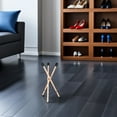 thumbnail image 2 of Soporte de lengüeta para tambor de mano de madera, trípode estable de madera., 2 of 8