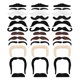 thumbnail image 3 of Paquete de 48 bigotes falsos novedosos y autoadhesivos para bailes de máscaras, 3 of 5