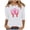 White, variant on Alkepwun Breast Cancer Shirt for Women Love Heart Pink Ribbon Shirt Cancer Awareness T-Shirts Support Survival 3/4 Sleeve Tops