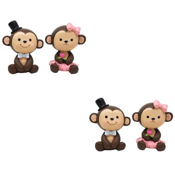 OHOIOLLA Resin Couple Figurines Set of 4 Decorative Artware for Home Decor and Party Accessories