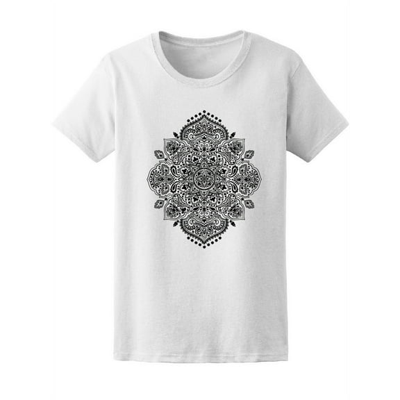 Vintage Paisley Floral Mandala  T-Shirt Women -Image by Shutterstock, Female x-Large