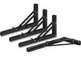 thumbnail image 2 of Folding Shelf Brackets - Heavy Duty Metal Collapsible Shelf Bracket for Bench Table, Shelf Hinge Wall Mounted Space Saving DIY Bracket, Max Load: 150 lb (16 Inch 4 PCS, Black), 2 of 4