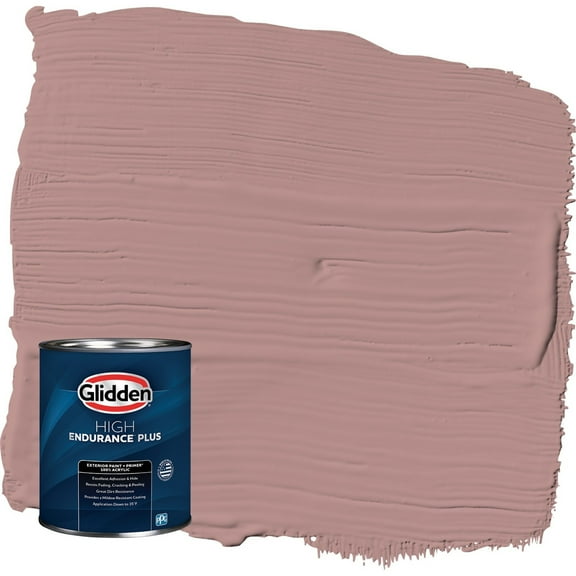 Glidden HEP Brandy Snaps / Red Satin Exterior Paint with Primer, 1 Quart