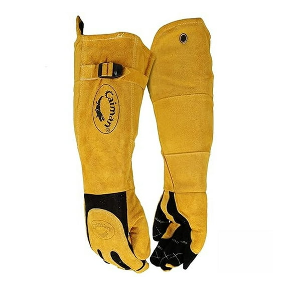 Premium Split Deerskin MIG/Stick Welding Gloves, Fleece/Foam Insulation, Split Cowhide Leather Heat Shield Patch, Sock Lined Foam, Black/, X-Large (1878-6)