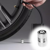 Tgbvmt Tire Plug Core Caps, Foot-Print Pattern Aluminum Valve Stem Covers, Stylish Protection for Car, Motorcycle Tires, Prevents Dust & Leakage, Easy Installation for Vehicles