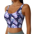 thumbnail image 2 of Fuzoiu blue starry sky Skull flower Print Women's Sports Vest,U-Back Sports Tank,Gym Vests,Athletic Sleeveless Shirts,Exercise Undershirts,Yoga, Gym, and Dance Wear-X-Large, 2 of 8
