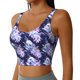 thumbnail image 2 of Balery blue starry sky Skull flower Sujetadores deportivos con espalda cruzada para mujer, acolchados, sin costuras, de alto impacto, ideales para yoga, gimnasio, entrenamiento y fitness.-X-Large, 2 of 8