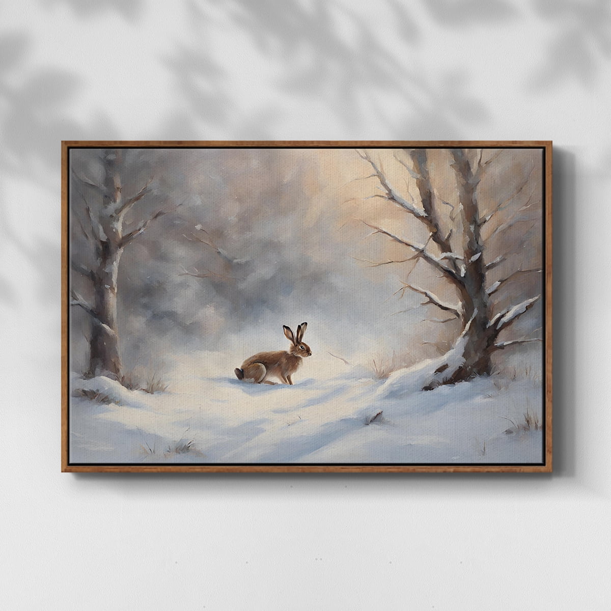Vintage Landscape-CCVII By Wexford Home Framed in Walnut Wood Gallery Wrapped Canvas 17 in. x 25 in.