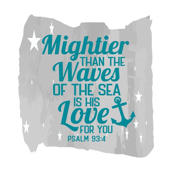 Is His Love For You P Salm 93:4 Religious Scripture Quote Wall Decal Wall Art Sticker Designs Vinyl Stickers For Home House Walls Rooms Windows Bedroom Decoration Size (26x26 inch)