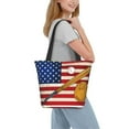 thumbnail image 2 of Uemuo American Flag And Baseball Print Tote Bags for Women,Large Capacity Corduroy Bag,Reusable Grocery Shoulder Bag,Beach Tote with Zipper Closure, Daily Essentials, 2 of 7