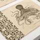 thumbnail image 2 of Mantel individual con diseño artístico de pulpo coral, estampado de hipocampo pintado a mano para una cena elegante (MS0022-3), 2 of 3