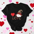 thumbnail image 2 of FDGIU ‌Women's Love Heart Graphic Tee - V-Neck Valentine T-Shirt Comfy Casual Blouse Gift, 2 of 6