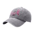 thumbnail image 5 of bravefron Cancer Awareness Baseball Cap, Washed Distressed Vintage Style with Embroidered Pink Ribbon, Adjustable Cotton Hat for Women Men, 5 of 5