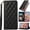 Black, variant on for Motorola Moto G04/G04s/G24/E14 Leather Phone Case Slim Wallet Lady Classic Diamond Quilted Folio Flip Cover Kickstand, Card Slot Cash Holder, Buttonless Magnetic Closure, Wrist Strap