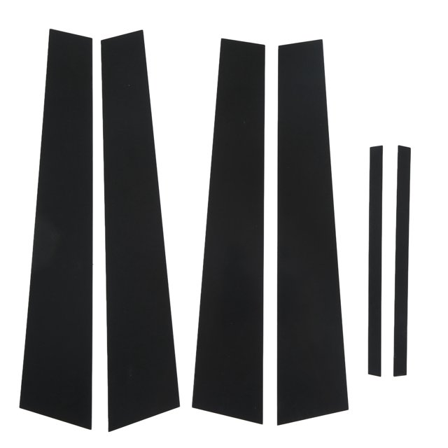6 piezas de calcomanías para pilar de puerta lateral, color negro brillante, para Dodge Charger (2011)-2021