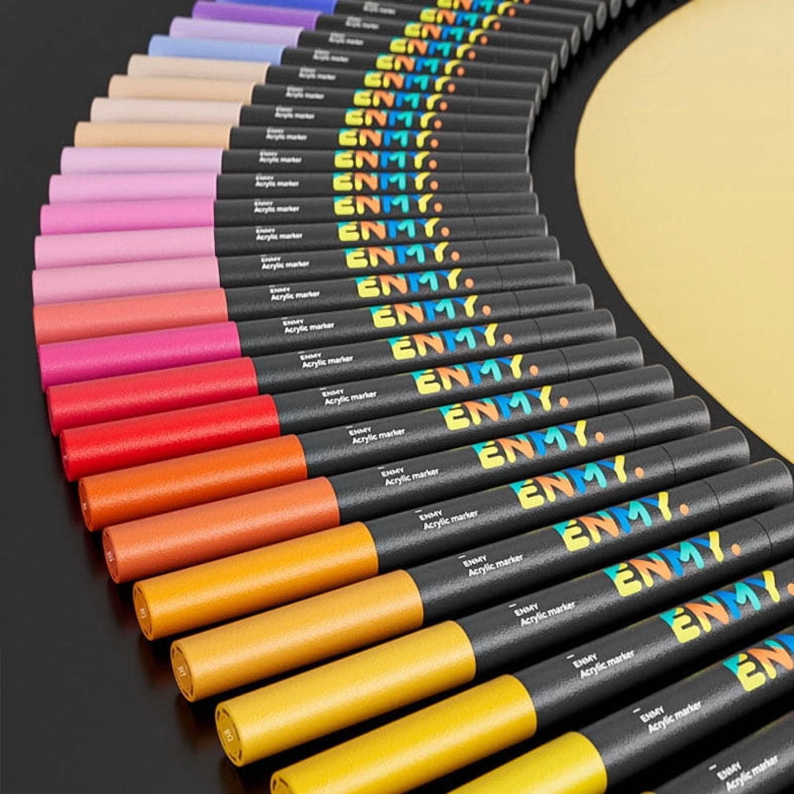Acrylic Paint Markers Pen Soft Head Direct Liquid Graffiti Painting QuickDry Pigments Art Supplies, Felt Marker
