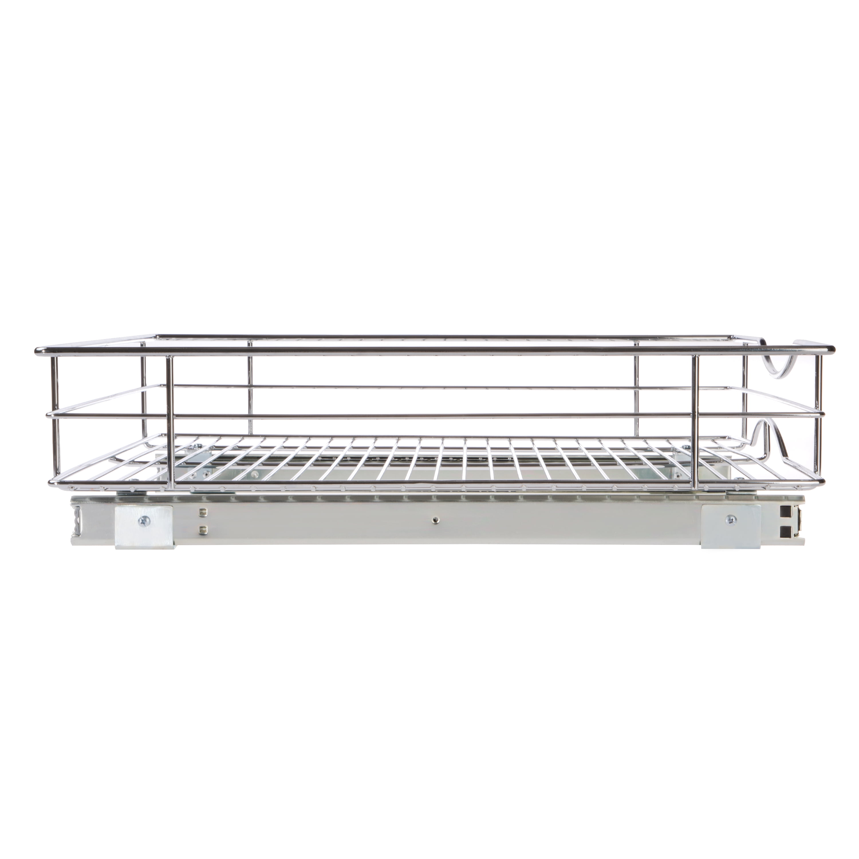 Home Zone Living 17"Width x 21"Depth 1 Under Sink Storage Pull Out Organizer, Silver