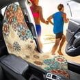thumbnail image 3 of Uorisanigo Mandala Floral Car Seat Cover Protector Front Seats Only Waterproof Sweat Absorbent Car Seat Towel Cover Universal Fit High Back Seat Covers for Cars Women Men, 3 of 6