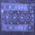 thumbnail image 1 of Ahgly Company Machine Washable Indoor Square Southwestern Blue Country Area Rugs, 6' Square, 1 of 4