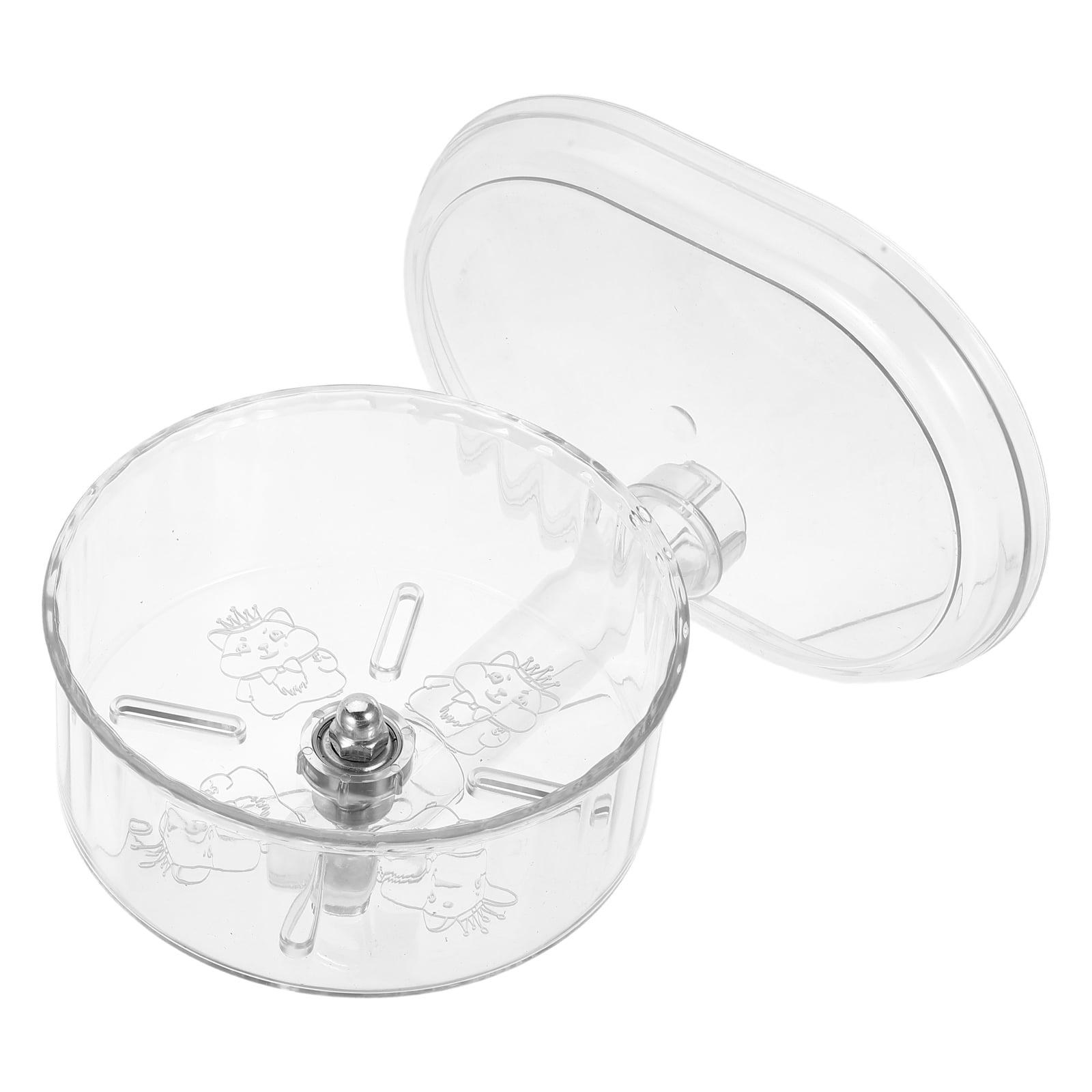 ELAYARD Quiet Small Animal Exercise Wheel Hamster Wheel with Stand Transparent Design