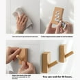 thumbnail image 6 of 6/4/2/1PCS Wooden Wall Hooks, Wall Hooks Hat Rack, Wooden Coat Hooks Wall Mounted, Decorative Hooks Single Organizer Hat Hanger Towel Rack, Heavy Duty Hooks for Entryway, Bedroom or Closet, 6 of 6