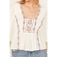 thumbnail image 3 of Shyanne Women's Embroidered Short Sleeve Crinkle Peplum Top - SWSP24W69-CRM   US, 3 of 4