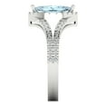 thumbnail image 3 of 1.2ct marquise cut blue natural aquamarine 14k white gold halo Bridal Wedding Engagement Promise Anniversary Ring for Women size 10.5, 3 of 7