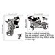 thumbnail image 3 of Adhesivos de pared divertidos con forma de cebra, PVC blanco y negro, 38 x 51 cm, 3 of 3