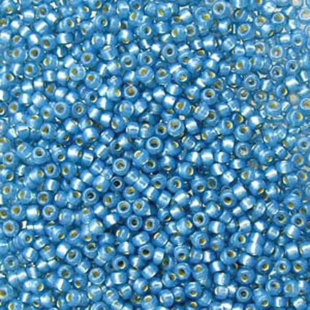 11 Silver Lined Seed Beads - Duracoat Powder Blue Silver Lined Miyuki 11/0 rocailles glass seed, Loose Beads, 24 grams