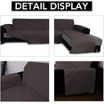 thumbnail image 3 of Easy-Going Reversible L Shape Sofa Slipcover Sectional Couch Cover, Small Size, Chocolate, 3 of 7