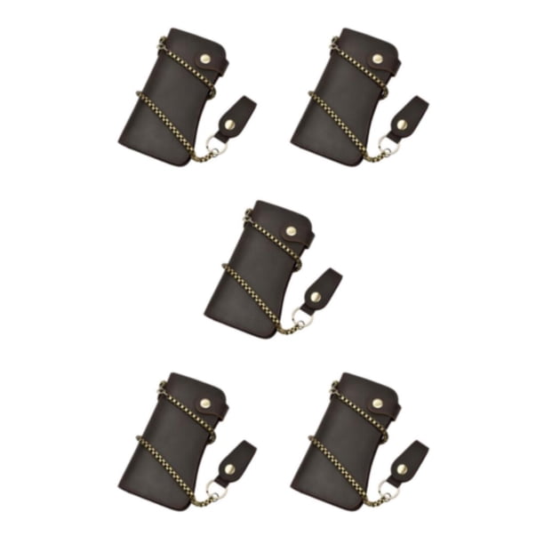 Minnieouse Cartera de cuero para hombre, carteras de cadena larga con cremallera, estuche para tarjetas de crédito, ranura para tarjetas de Type2 NO2