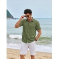 thumbnail image 6 of COOFANDY Mens Casual Dress Shirt Short Sleeve Button Up Linen Shirt Summer Clothes, 6 of 6