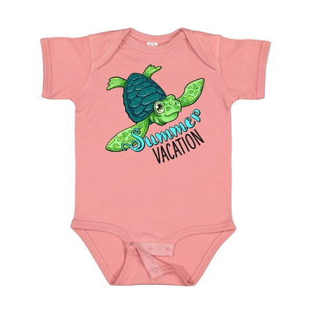 

Inktastic Summer Vacation cute sea turtle Boys or Girls Baby Bodysuit