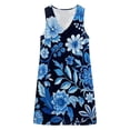 thumbnail image 7 of QUNYINEY Mini Sun Dresses for Women Floral Sleeveless Summer A Line Tank Dress with Pockets Loose Fit Vacation Casual V Neck Dresses, 7 of 7