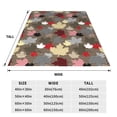 thumbnail image 3 of Bixox Fleece Blanket Maple colorful Pattern Super Soft Double-Sided Microfiber Flannel Blanket for Sofa, Bed, Couch,Suitable for All Seasons - 80"x60", 3 of 5