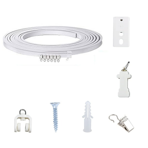 Curtain Track Ceiling Wall Mount Bracket Flexible Curved Bendable