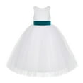 thumbnail image 2 of Ekidsbridal White Floral Lace Junior Flower Girl Dress Christening Communion Gown for Church Toddlers LG7noFT 2, 2 of 3