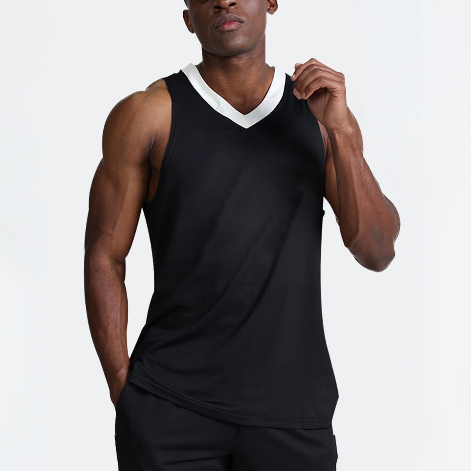 black fancy tank top